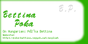 bettina poka business card